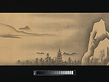 Landscape, Unkoku Tōban (Japanese, 1633–1724), Handscroll; ink on silk, Japan