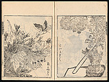 Collected Manual of Paintings, Hanabusa Ippō (Japanese, 1691–1760), Three woodblock printed books; ink on paper, Japan