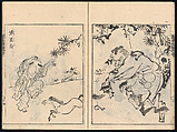 Collected Manual of Paintings, Hanabusa Ippō (Japanese, 1691–1760), Three woodblock printed books; ink on paper, Japan