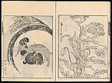 Collected Manual of Paintings, Hanabusa Ippō (Japanese, 1691–1760), Three woodblock printed books; ink on paper, Japan
