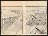 Collected Manual of Paintings, Hanabusa Ippō (Japanese, 1691–1760), Three woodblock printed books; ink on paper, Japan