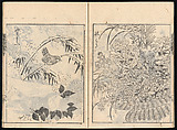 Collected Manual of Paintings, Hanabusa Ippō (Japanese, 1691–1760), Three woodblock printed books; ink on paper, Japan