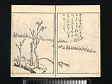 Landscapes by I Fukyū (Yi Fujiu) and Ike no Taiga (I Fukyū Ike Taiga sansui gafu), Illustrations by Kan Tenjū (Japanese, 1727–1795), Set of two woodblock-printed books; ink on paper, Japan