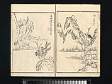 Landscapes by I Fukyū (Yi Fujiu) and Ike no Taiga (I Fukyū Ike Taiga sansui gafu), Illustrations by Kan Tenjū (Japanese, 1727–1795), Set of two woodblock-printed books; ink on paper, Japan