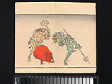 Kyōsai’s Pictures of One Hundred Demons, Kawanabe Kyōsai 河鍋暁斎 (Japanese, 1831–1889), Woodblock printed book (orihon, accordion-style binding); ink and color on paper, Japan