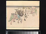 Kyōsai’s Pictures of One Hundred Demons, Kawanabe Kyōsai 河鍋暁斎 (Japanese, 1831–1889), Woodblock printed book (orihon, accordion-style binding); ink and color on paper, Japan