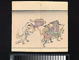 Kyōsai’s Pictures of One Hundred Demons, Kawanabe Kyōsai 河鍋暁斎 (Japanese, 1831–1889), Woodblock printed book (orihon, accordion-style binding); ink and color on paper, Japan