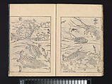 A Beginner’s Pictorial Encyclopedia of Natural History, Tachibana Morikuni (Japanese, 1679–1748), Three volumes of woodblock printed books (Japanese-style binding); ink on paper , Japan