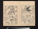 A Beginner’s Pictorial Encyclopedia of Natural History, Tachibana Morikuni (Japanese, 1679–1748), Three volumes of woodblock printed books (Japanese-style binding); ink on paper , Japan