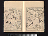 A Beginner’s Pictorial Encyclopedia of Natural History, Tachibana Morikuni (Japanese, 1679–1748), Three volumes of woodblock printed books (Japanese-style binding); ink on paper , Japan