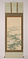 Egrets in a Lotus Pond, Yamamoto Baiitsu (Japanese, 1783–1856), Hanging scroll; ink and color on silk, Japan