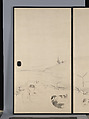 Puppies in the Snow, Nagasawa Rosetsu 長澤蘆雪 (Japanese, 1754–1799), Set of four sliding panels mounted as a pair of two-panel screens; ink and color on paper, Japan