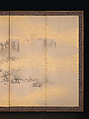 Summer and Autumn Landscapes, Nakabayashi Chikkei (Japanese, 1816–1867), Pair of six-panel folding screens; ink, color, and gold flecks on paper, Japan