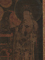 Amitabha triad, Unidentified artist, Hanging scroll; ink, color and gold on silk, Korea
