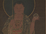 Kshitigarbha, Unidentified artist, Hanging scroll; ink, color, and gold on silk, Korea