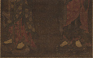 Amitabha and Kshitigarba, Unidentified artist, Hanging scroll; ink and color on silk, Korea