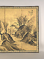 Landscapes with the Chinese Literati Su Shi and Tao Qian, Nagasawa Rosetsu 長澤蘆雪 (Japanese, 1754–1799), Pair of six-panel folding screens; ink and gold leaf on paper , Japan