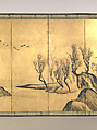 Landscapes with the Chinese Literati Su Shi and Tao Qian, Nagasawa Rosetsu 長澤蘆雪 (Japanese, 1754–1799), Pair of six-panel folding screens; ink and gold leaf on paper , Japan