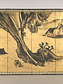 Landscapes with the Chinese Literati Su Shi and Tao Qian, Nagasawa Rosetsu 長澤蘆雪 (Japanese, 1754–1799), Pair of six-panel folding screens; ink and gold leaf on paper , Japan