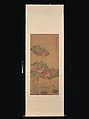 Red lotus and fish, Tang Guang (Chinese, ca. 1670–1690), Hanging scroll; ink and color on paper, China