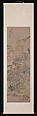 Studio in an Autumn Grove, Ding Yunpeng (Chinese, 1547–ca. 1621), Hanging scroll; ink and color on paper, China