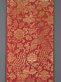 Sutra cover with phoenixes amid flowers, Satin weave in silk with supplementary metal-thread weft patterning, China