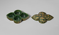 Box with cover, Jade (nephrite) with gold and semiprecious stone inlays, India