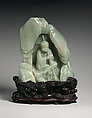 Seated luohan (arhat) in a grotto, Jade (nephrite), China
