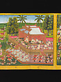 Royal processions, ceremonies and entertainments, Court of King Mindon or Thibaw, or associated workshops, Watercolor and gold on mulberry paper, with gilt lacquered wood covers and cloth lined box, Burma