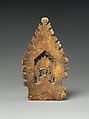 Panel of a Buddhist Ritual Crown with Ratnasambhava, the Transcendent Buddha of the South, Wood with traces of polychrome, India (Jammu and Kashmir) or western Tibet