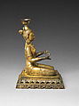 Lamp Bearer, Presumed Portrait of Lady Bharamayi, Gilt-copper alloy, Nepal