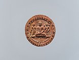 Molded Plaque with Seated Buddha and Attendant Bodhisattvas, Terracotta, India (Bihar)