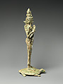 Brahma Standing on a Turtle Surrounded by the Four Lokapalas, Guardians of the Cardinal Directions, Bronze, Sri Lanka
