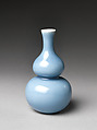 Gourd-Shaped Bottle, Porcelain with blue glaze (Jingdezhen ware), China