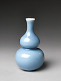 Gourd-Shaped Bottle, Porcelain with blue glaze (Jingdezhen ware), China