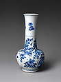 Vase with Flowering Plants and Birds, Porcelain painted with cobalt blue under transparent glaze (Jingdezhen ware), China
