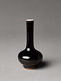 Vase, Porcelain with black glaze (Jingdezhen ware), China