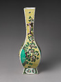 Vase in Form of Archaic Bronze, Porcelain painted with colored enamels over transparent glaze (Jingdezhen ware), China