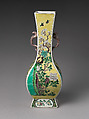 Vase in Form of Archaic Bronze, Porcelain painted with colored enamels over transparent glaze (Jingdezhen ware), China