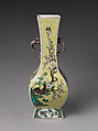 Vase in Form of Archaic Bronze, Porcelain painted with colored enamels over transparent glaze (Jingdezhen ware), China