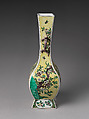 Vase in Form of Archaic Bronze, Porcelain painted with colored enamels over transparent glaze (Jingdezhen ware), China