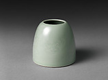 Water Jar with Swirling Clouds, Porcelain with incised decoration under celadon glaze (Jingdezhen ware), China