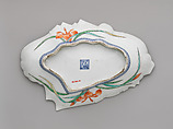 Dish in Shape of Japanese Court Woman, Porcelain decorated with colored enamels over transparent glaze (Hizen ware; Imari type), Japan