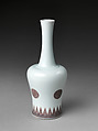 Bottle with Stylized Rosette, Porcelain painted with copper red under transparent glaze (Jingdezhen ware), China