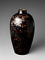 Bottle in Meiping Shape with “Tortoiseshell” Glaze, Stoneware with iron glaze (Jizhou ware), China