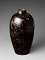 Bottle in Meiping Shape with “Tortoiseshell” Glaze, Stoneware with iron glaze (Jizhou ware), China