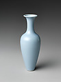 Vase, Porcelain with moonlight glaze (Jingdezhen ware), China