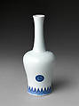 Bottle with Stylized Rosette, Porcelain painted with cobalt blue under transparentglaze (Jingdezhen ware), China