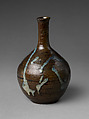 Bottle with Splashed Design, Stoneware with glaze and splashed decoration (Seto ware), Japan