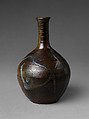 Bottle with Splashed Design, Stoneware with glaze and splashed decoration (Seto ware), Japan